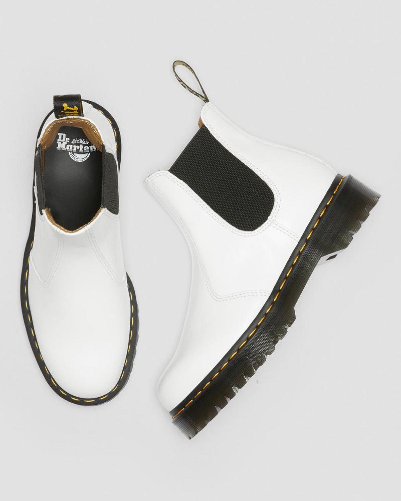 Dr Martens 2976 Bex Smooth Leren Enkellaars Heren Wit | NL 381CTV